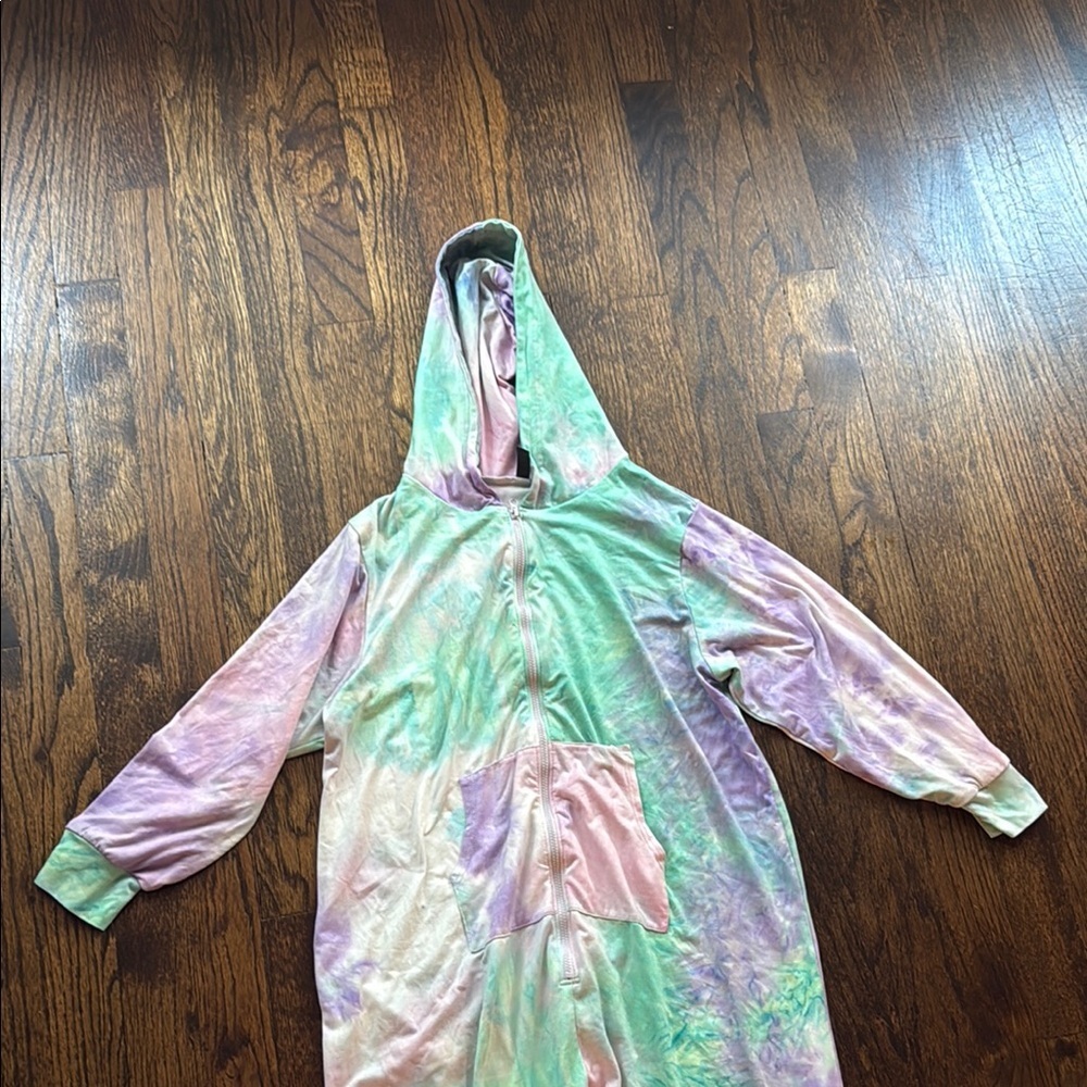 Kids Tie-Dye Hooded One Piece size medium - Picture 3 of 11